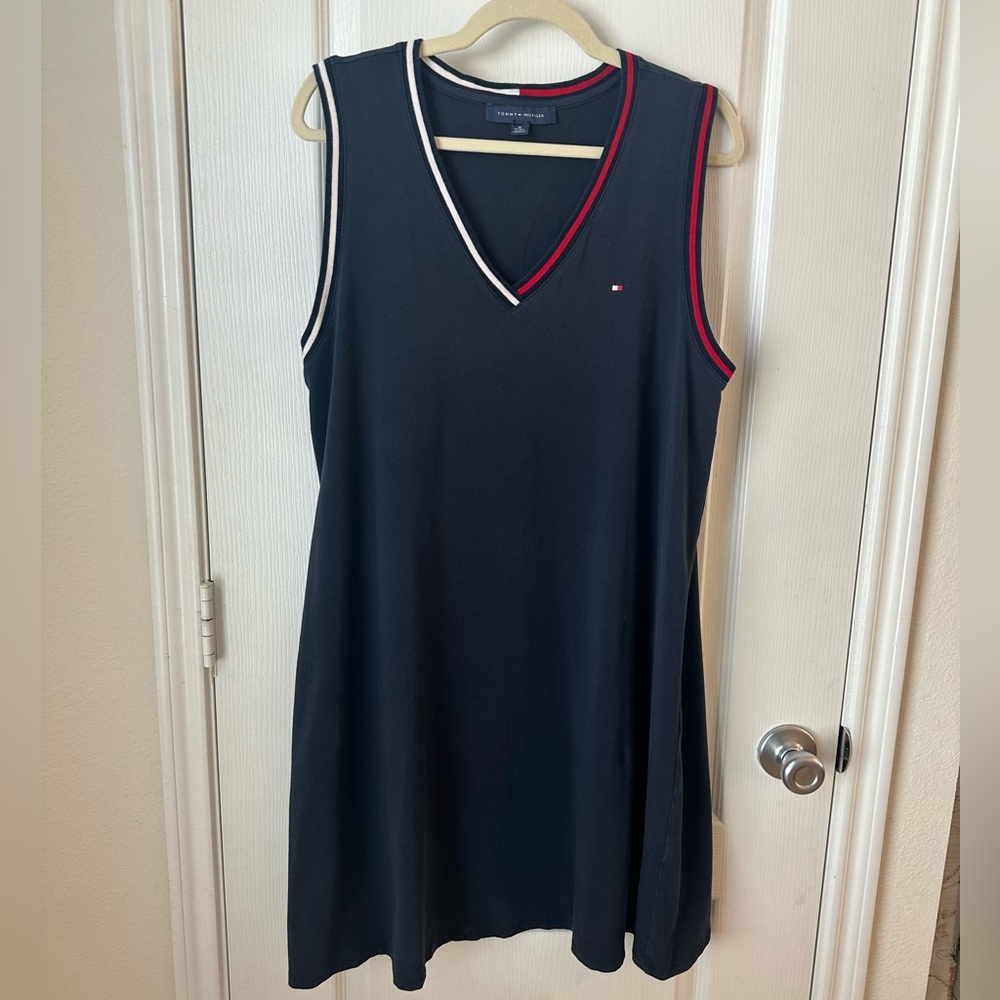 Tommy Hilfiger Navy Top with Red and White Accents